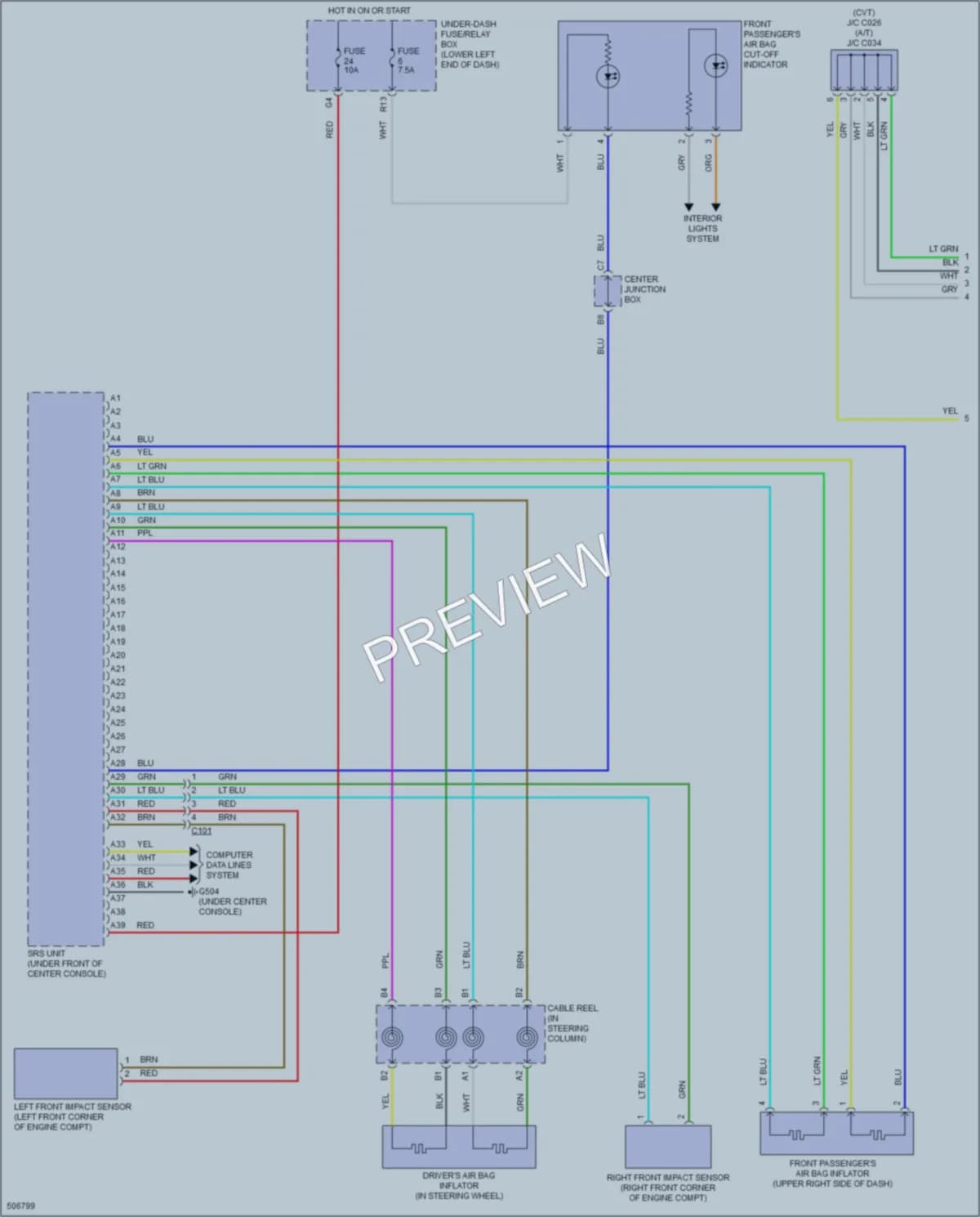 2016 Honda Accord Supplemental Restraints wiring diagram preview