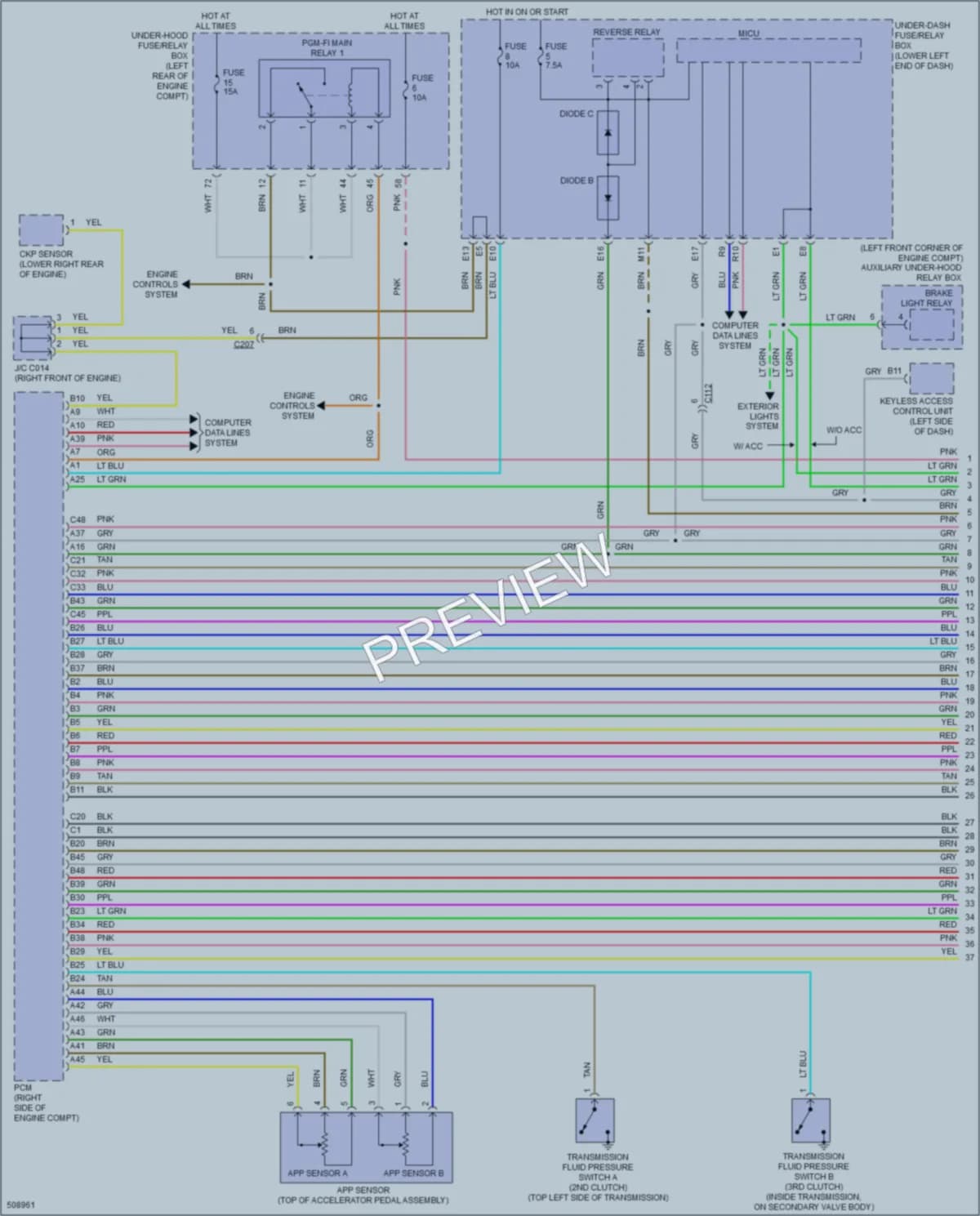 2016 Honda Accord Transmission wiring diagram preview