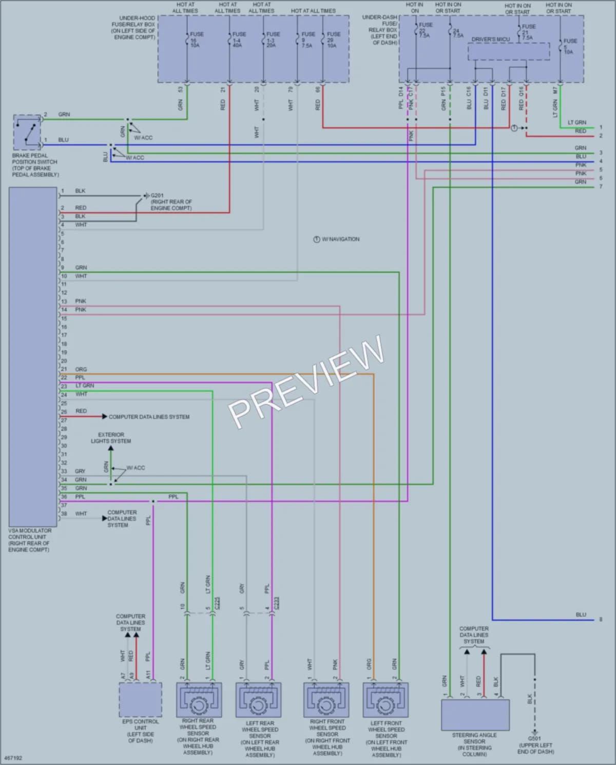 2016 Honda CRV Anti Lock Brakes wiring diagram preview