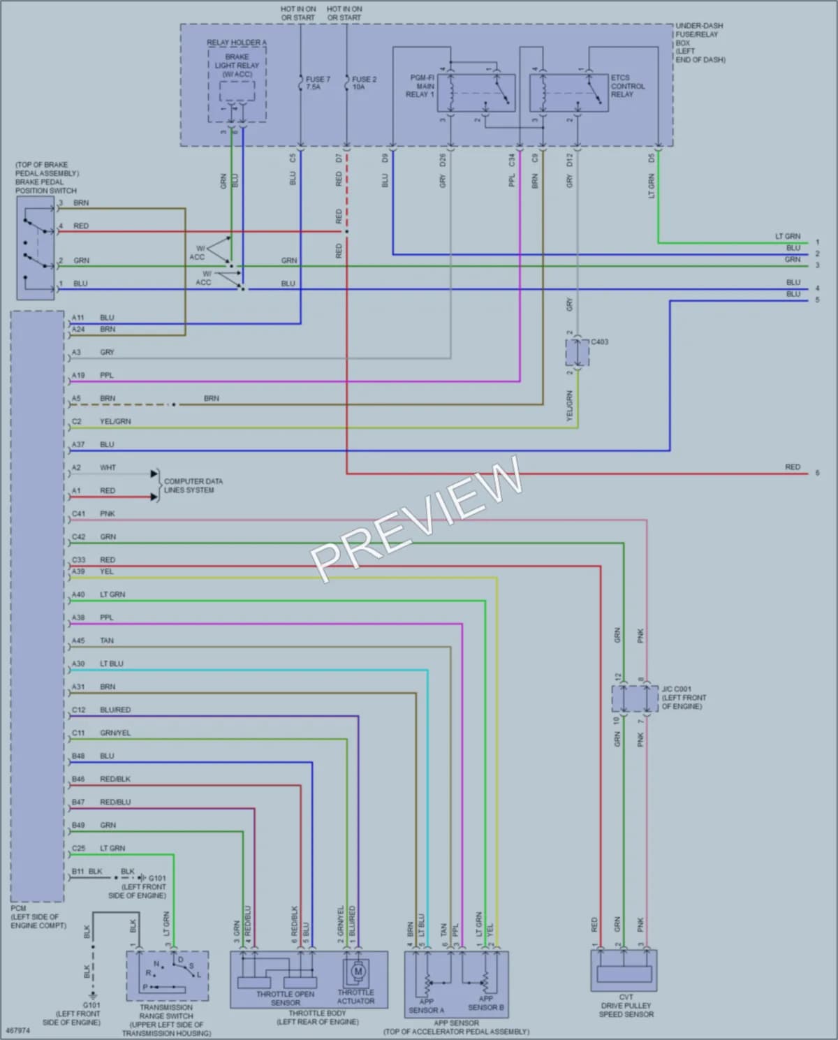 2016 Honda CRV Cruise Control wiring diagram preview