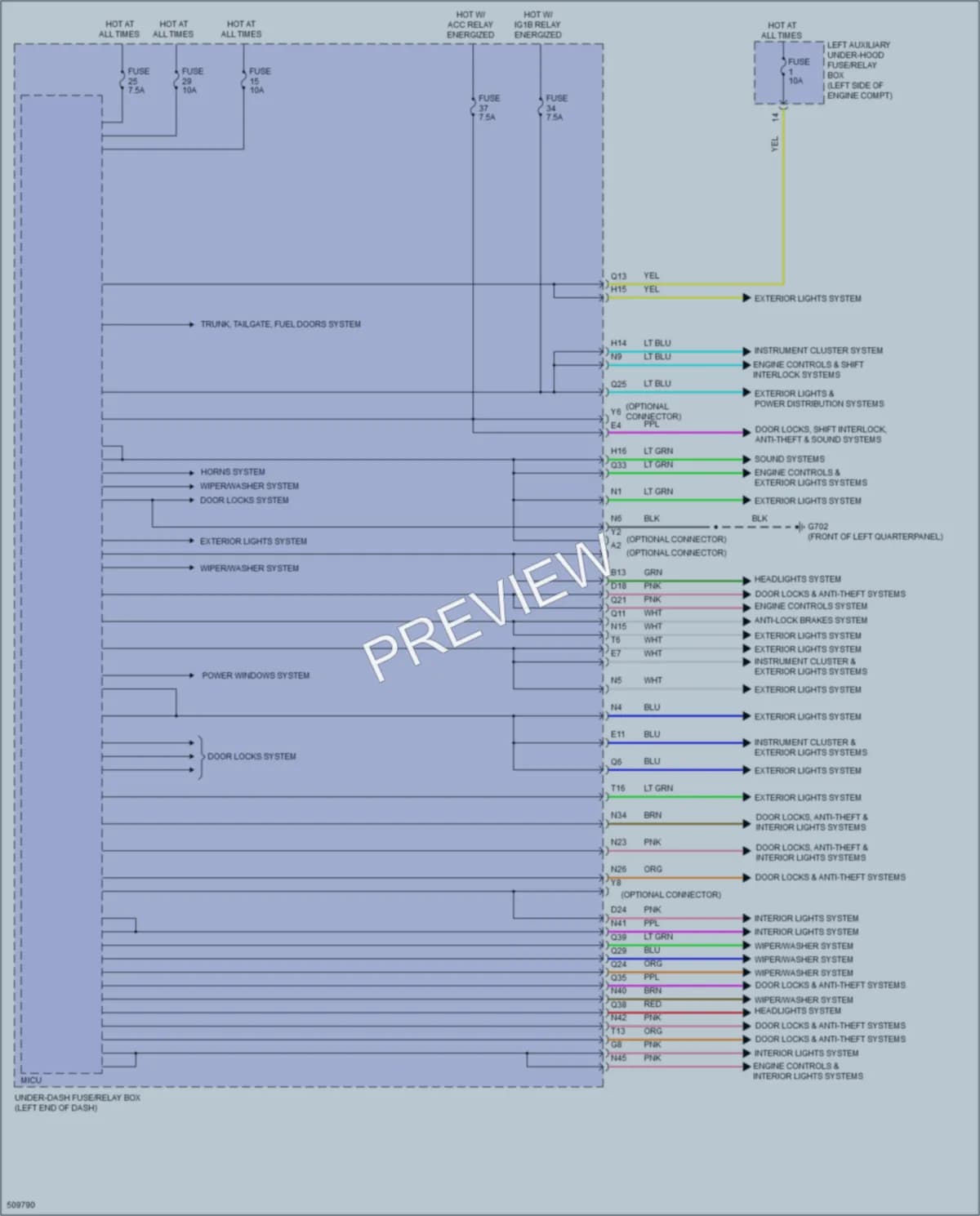 2016 Honda CRZ Body Control Modules wiring diagram preview