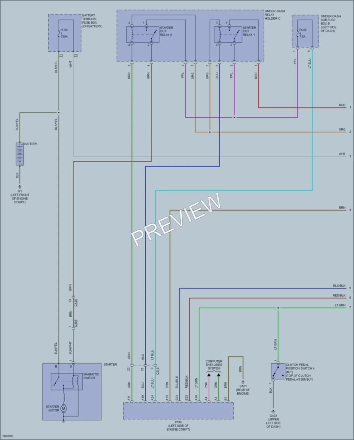 2016 Honda CRZ Starting Charging wiring diagram preview