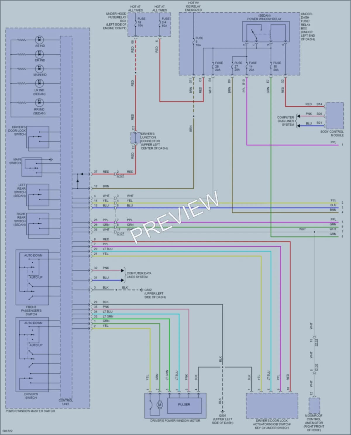 2016 Honda Civic Power Windows wiring diagram preview