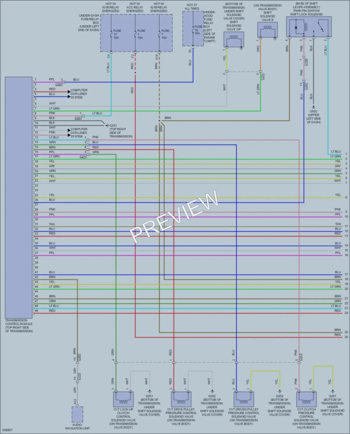 2016 Honda Civic Transmission wiring diagram preview