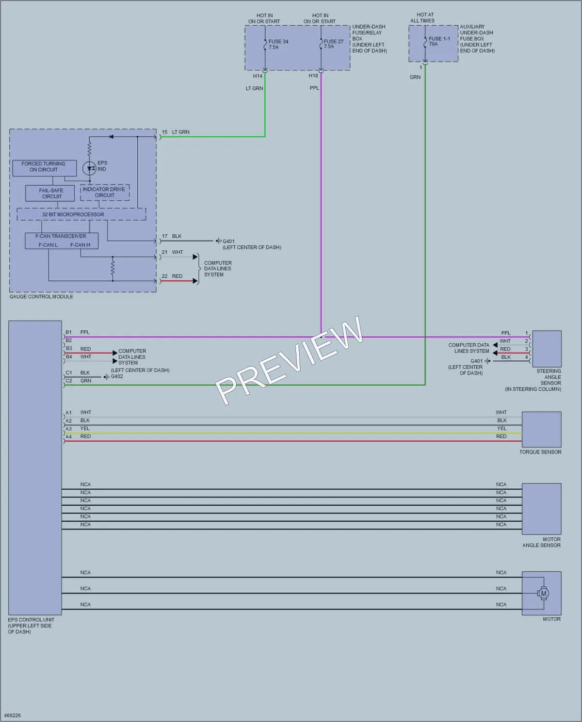 2016 Honda Fit Electronic Power Steering wiring diagram preview