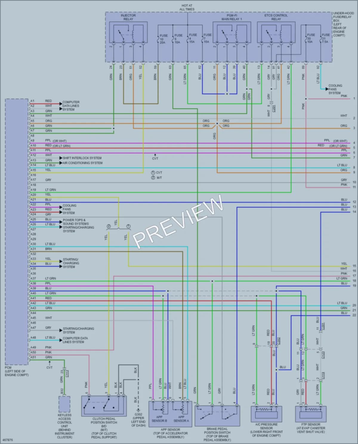 2016 Honda Fit Engine Performance wiring diagram preview