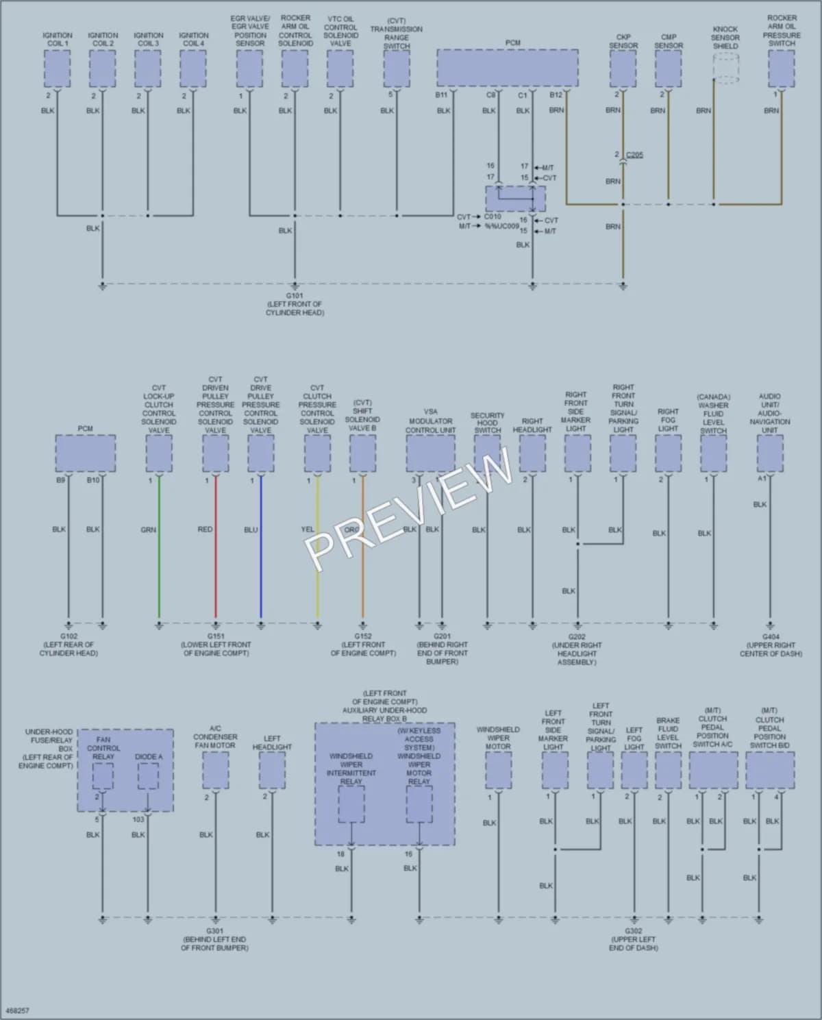 2016 Honda Fit Ground Distribution wiring diagram preview