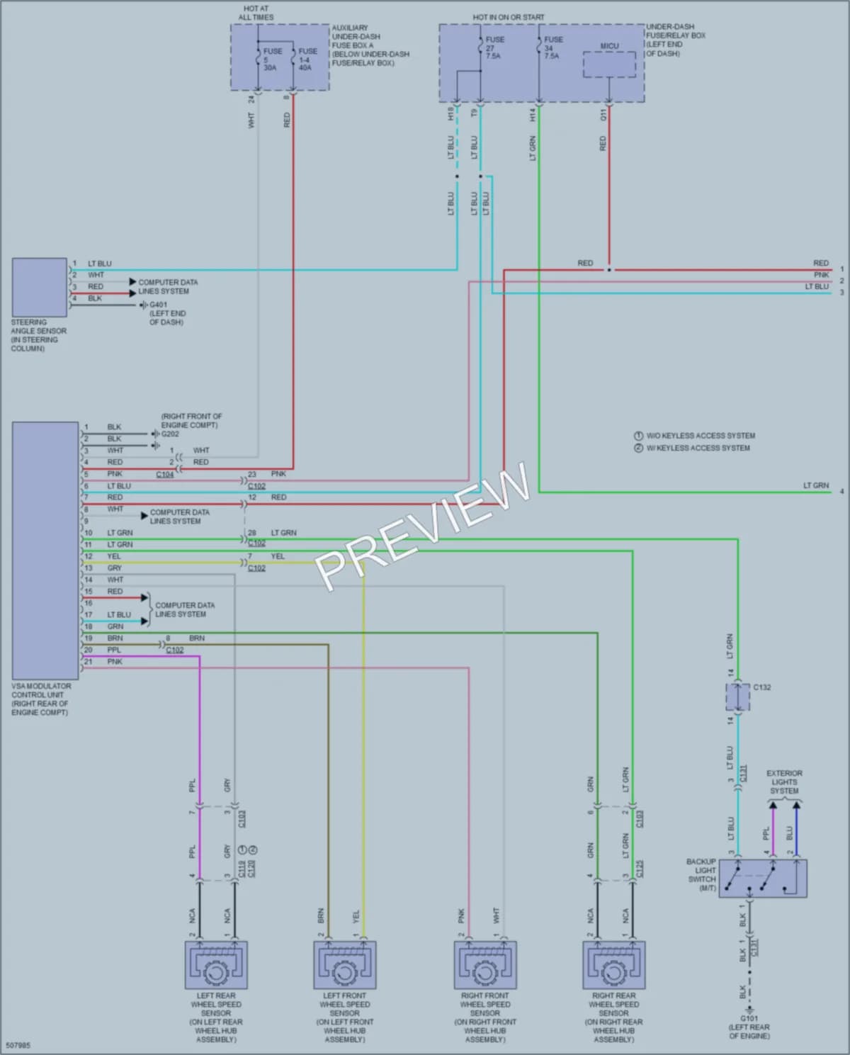 2016 Honda HRV Anti Lock Brakes wiring diagram preview