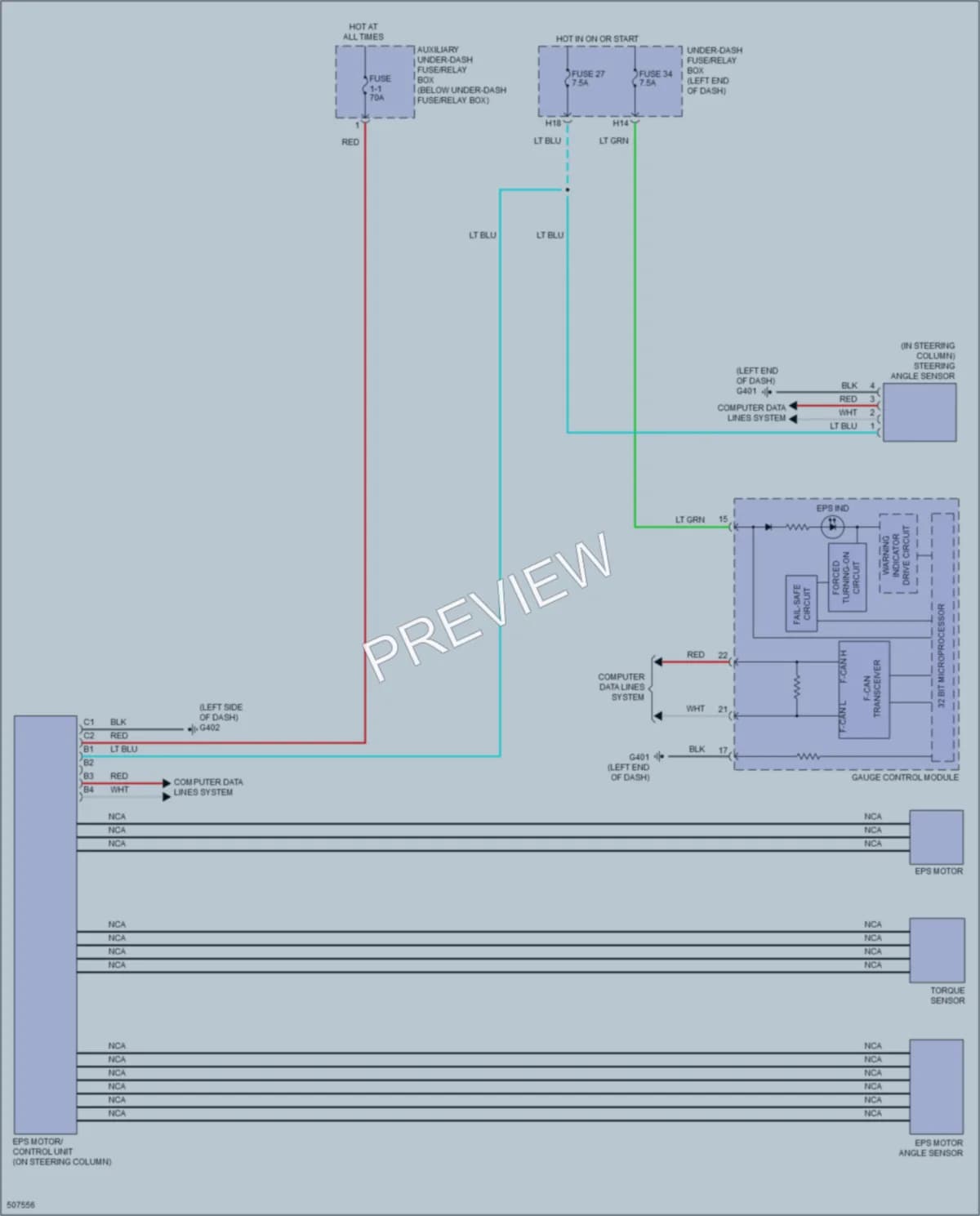 2016 Honda HRV Electronic Power Steering wiring diagram preview