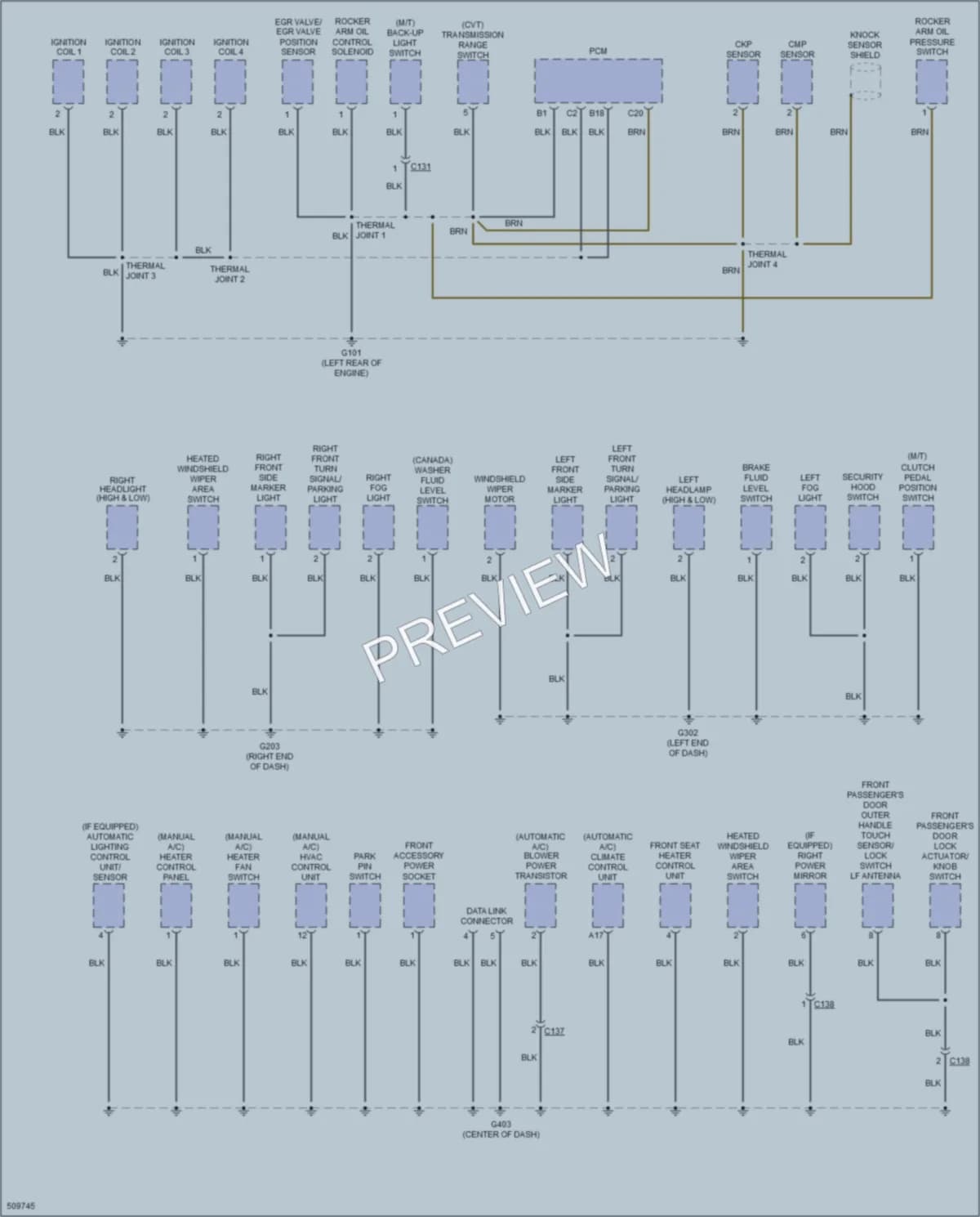 2016 Honda HRV Ground Distribution wiring diagram preview