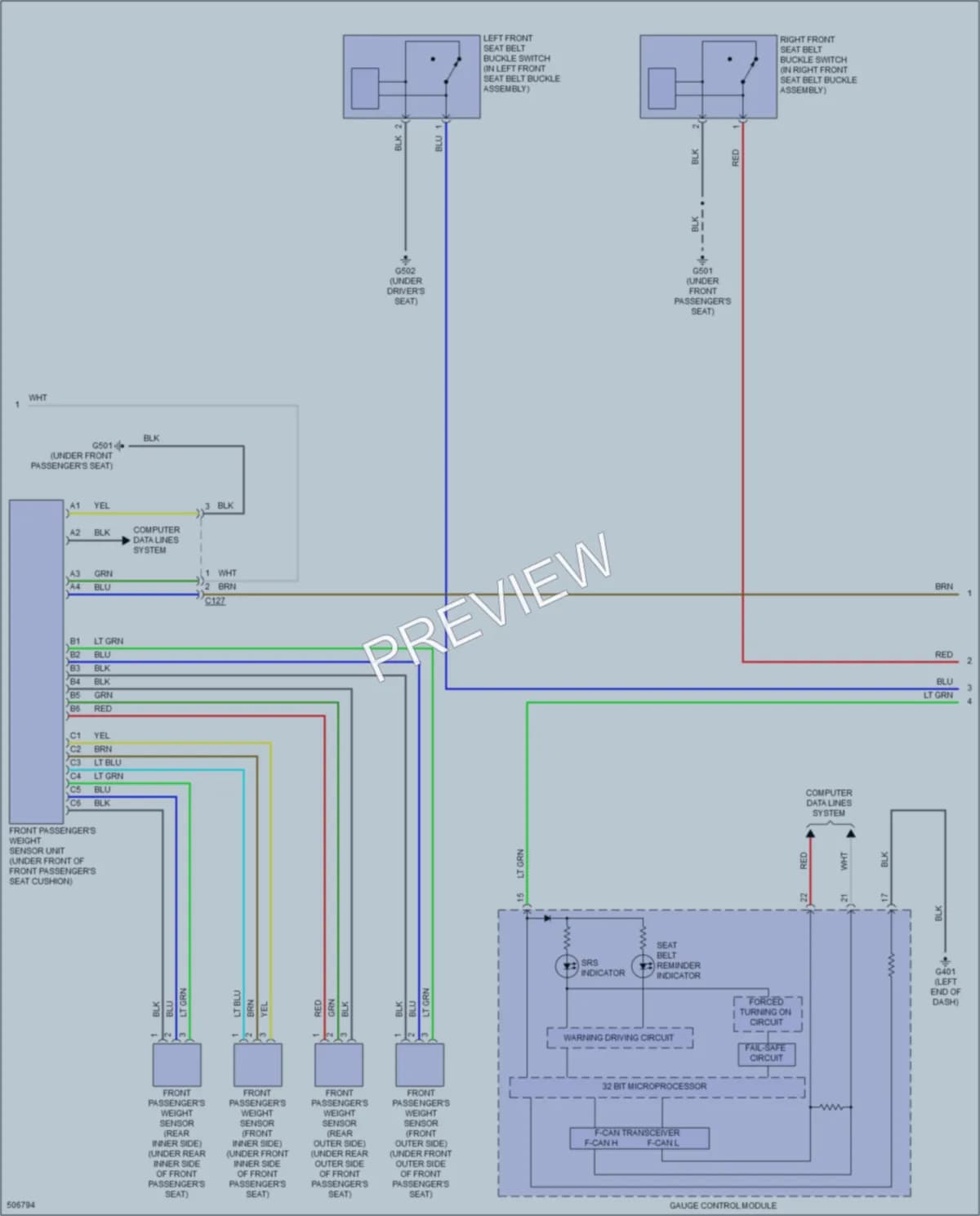 2016 Honda HRV Supplemental Restraints wiring diagram preview