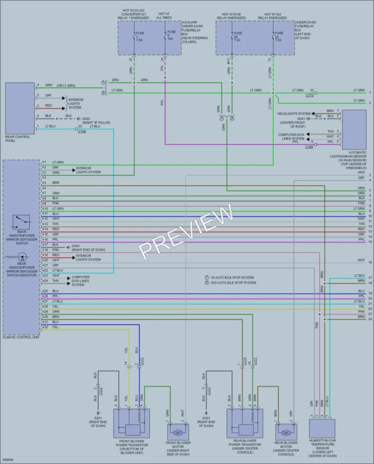 2016 Honda Pilot Air Conditioning wiring diagram preview