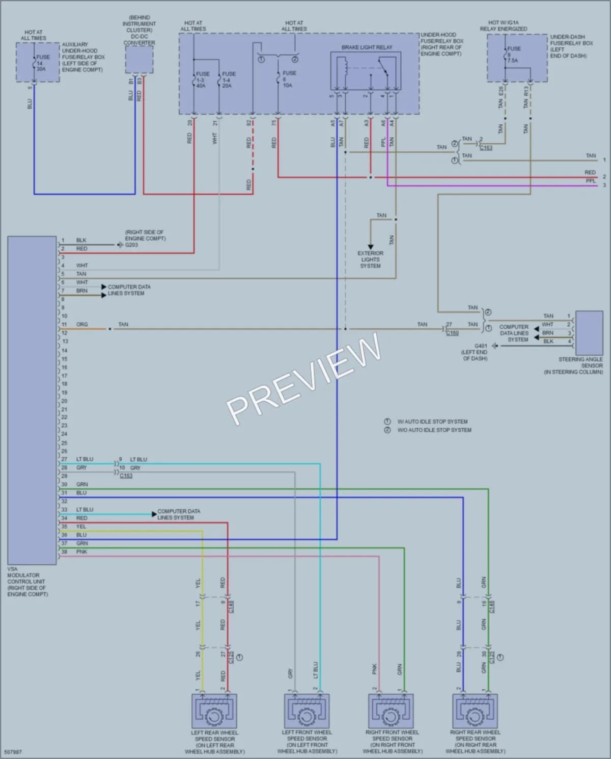 2016 Honda Pilot Anti Lock Brakes wiring diagram preview