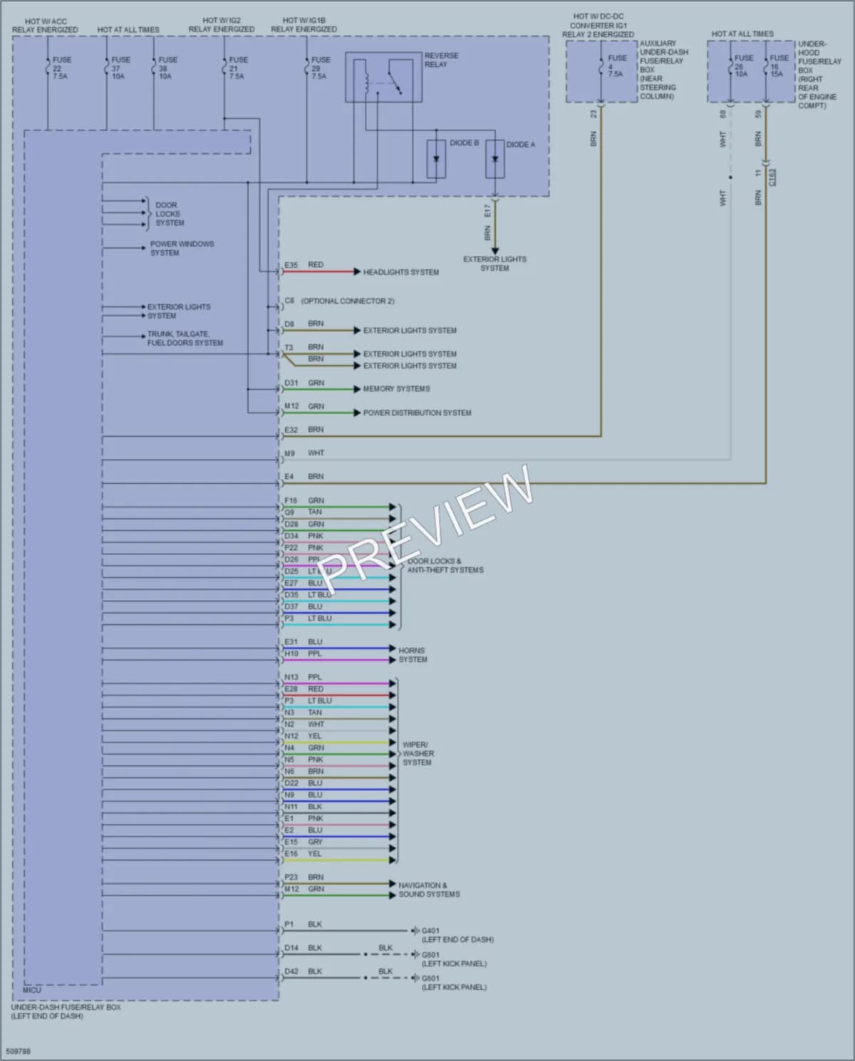 2016 Honda Pilot Body Control Modules wiring diagram preview
