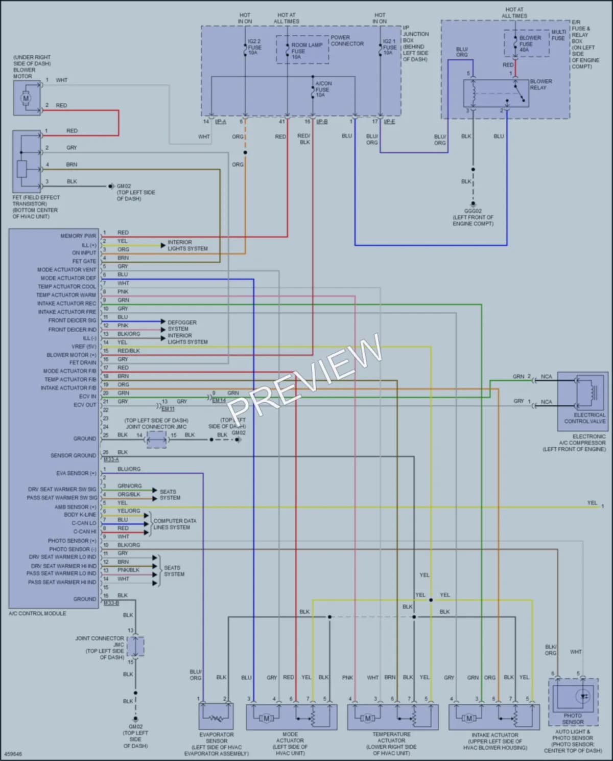 2016 Hyundai Accent Air Conditioning wiring diagram preview