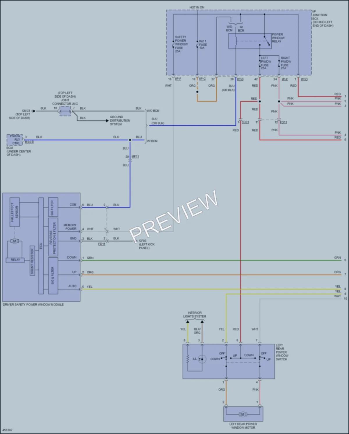 2016 Hyundai Accent Power Windows wiring diagram preview