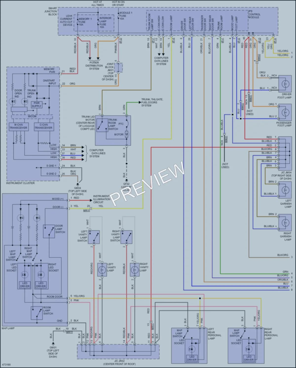 2016 Hyundai Azera Interior Lights wiring diagram preview