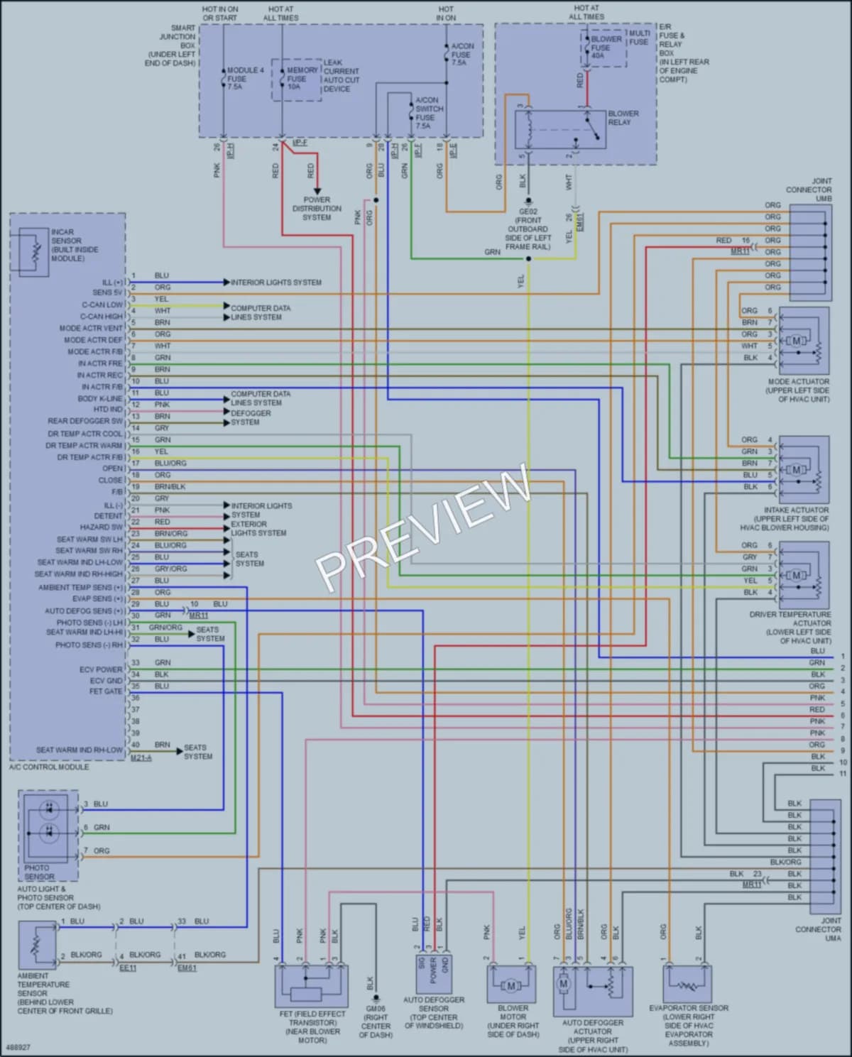 2016 Hyundai Elantra Air Conditioning wiring diagram preview
