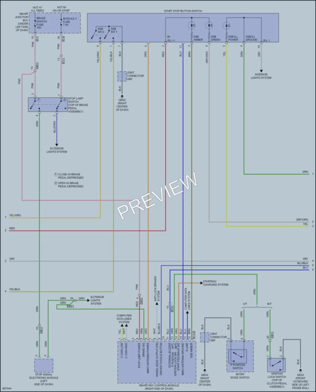 2016 Hyundai Elantra Anti Theft wiring diagram preview