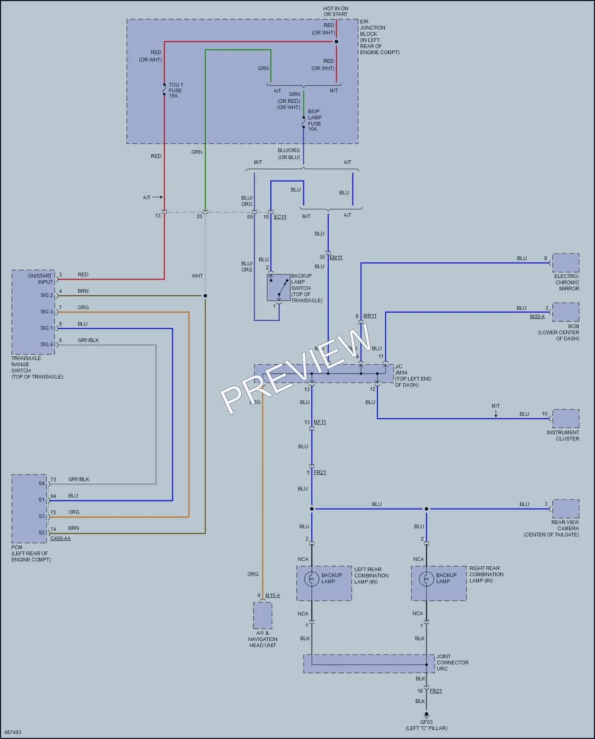 2016 Hyundai ElantraGT Exterior Lights wiring diagram preview
