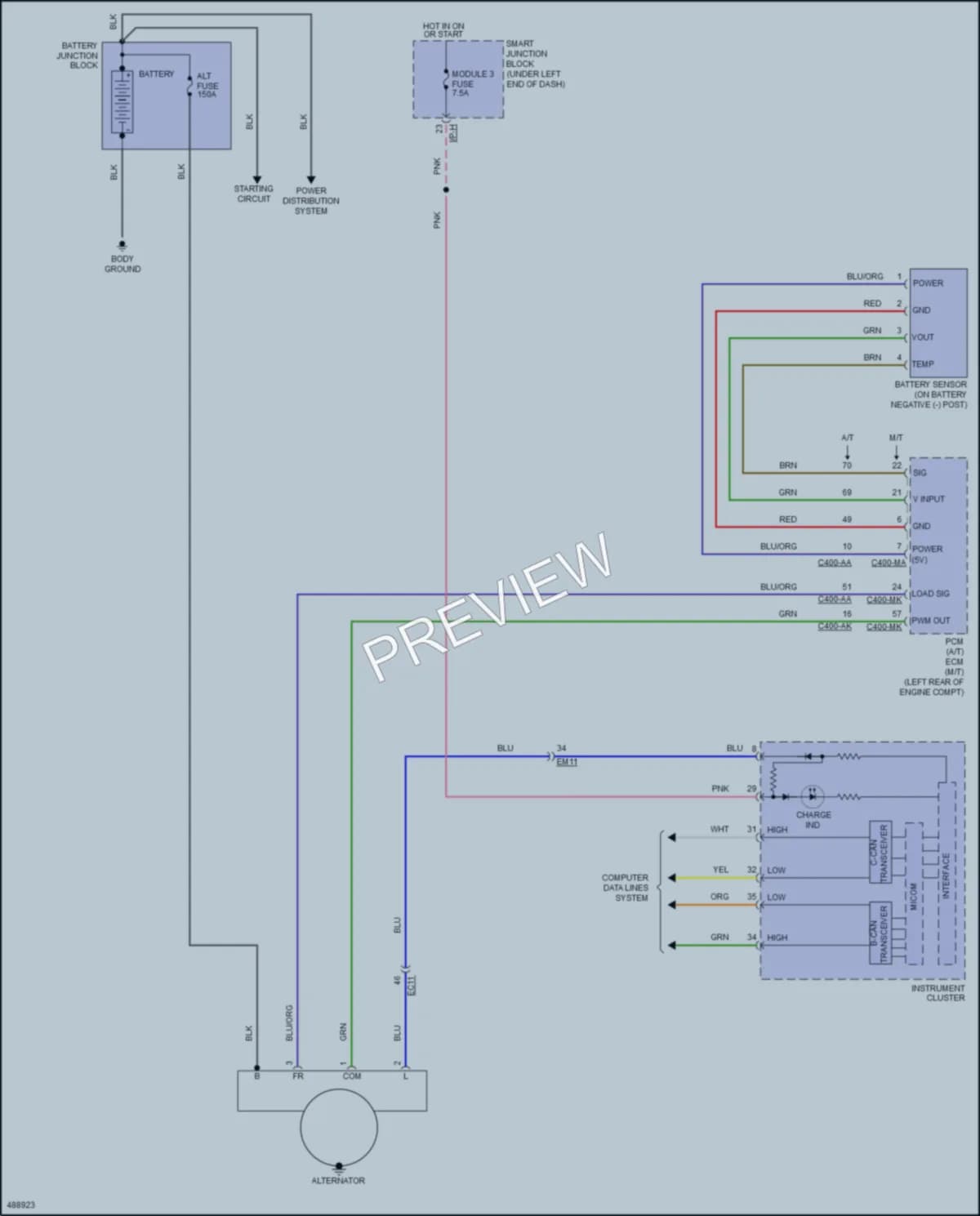 2016 Hyundai ElantraGT Starting Charging wiring diagram preview