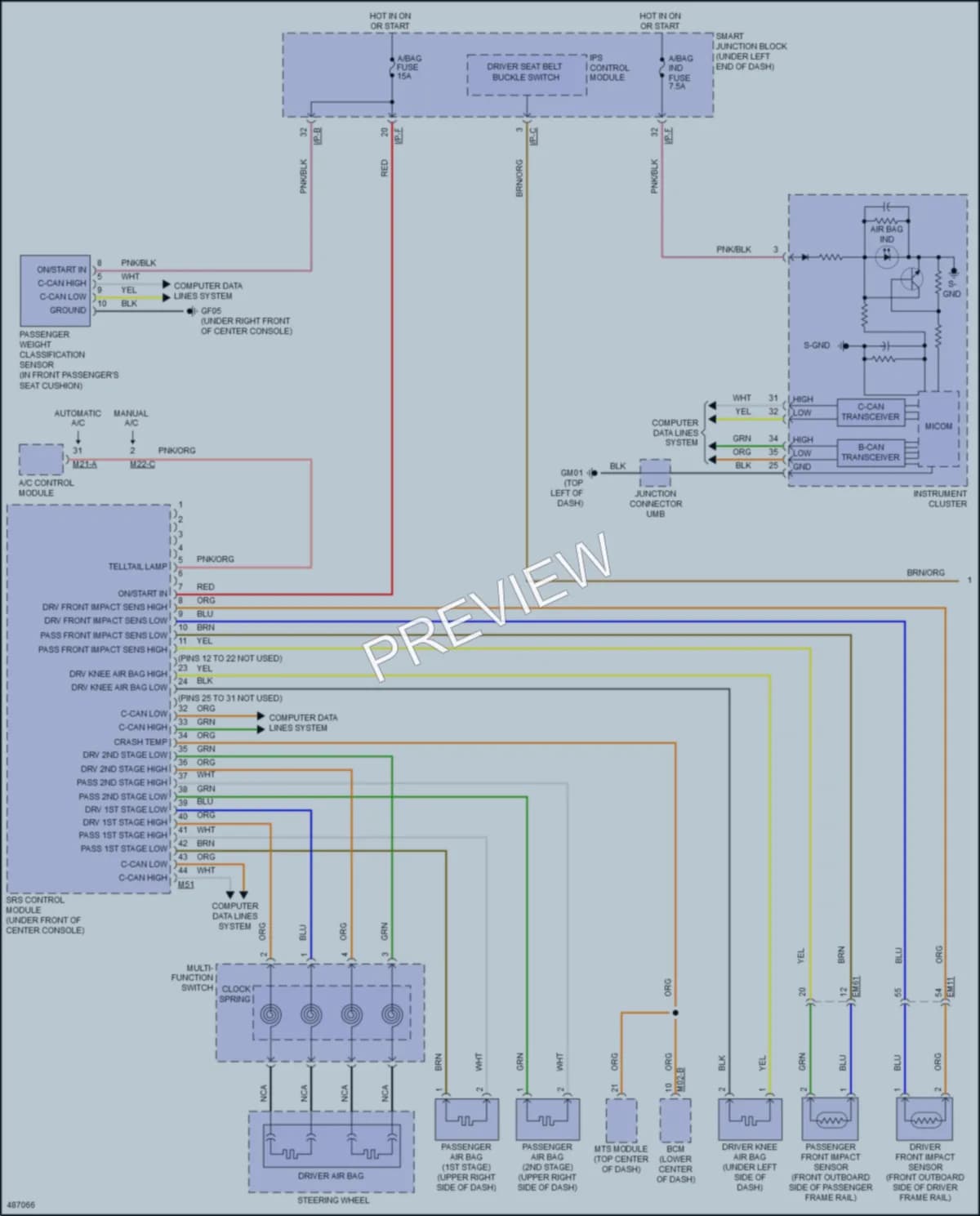 2016 Hyundai ElantraGT Supplemental Restraints wiring diagram preview