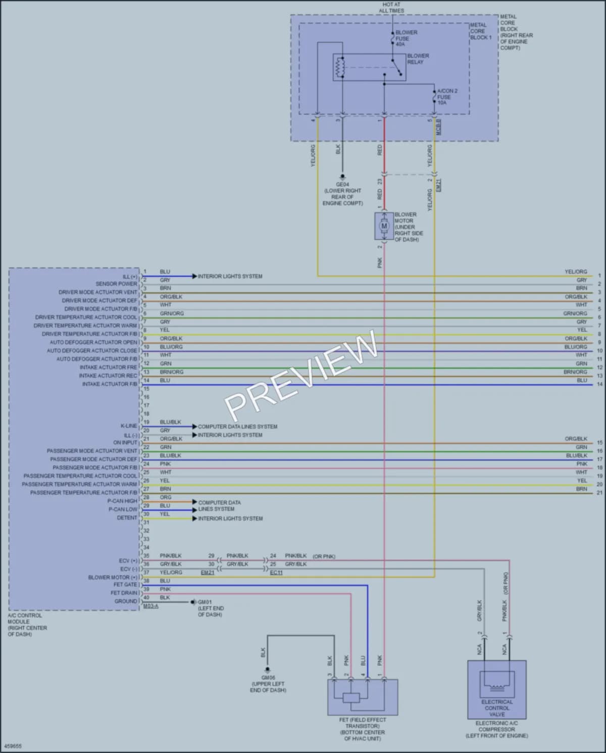 2016 Hyundai Genesis Air Conditioning wiring diagram preview