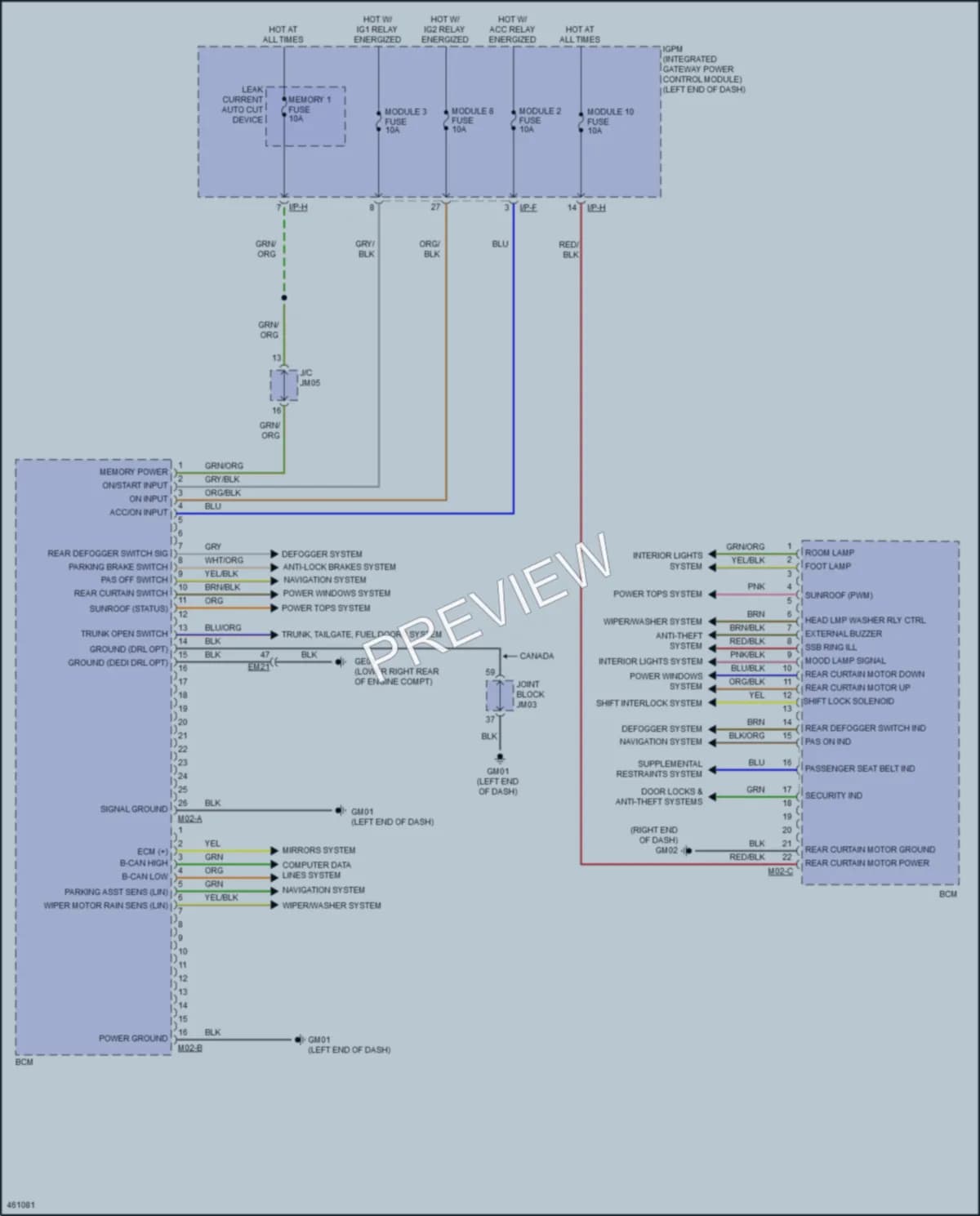 2016 Hyundai Genesis Body Control Modules wiring diagram preview