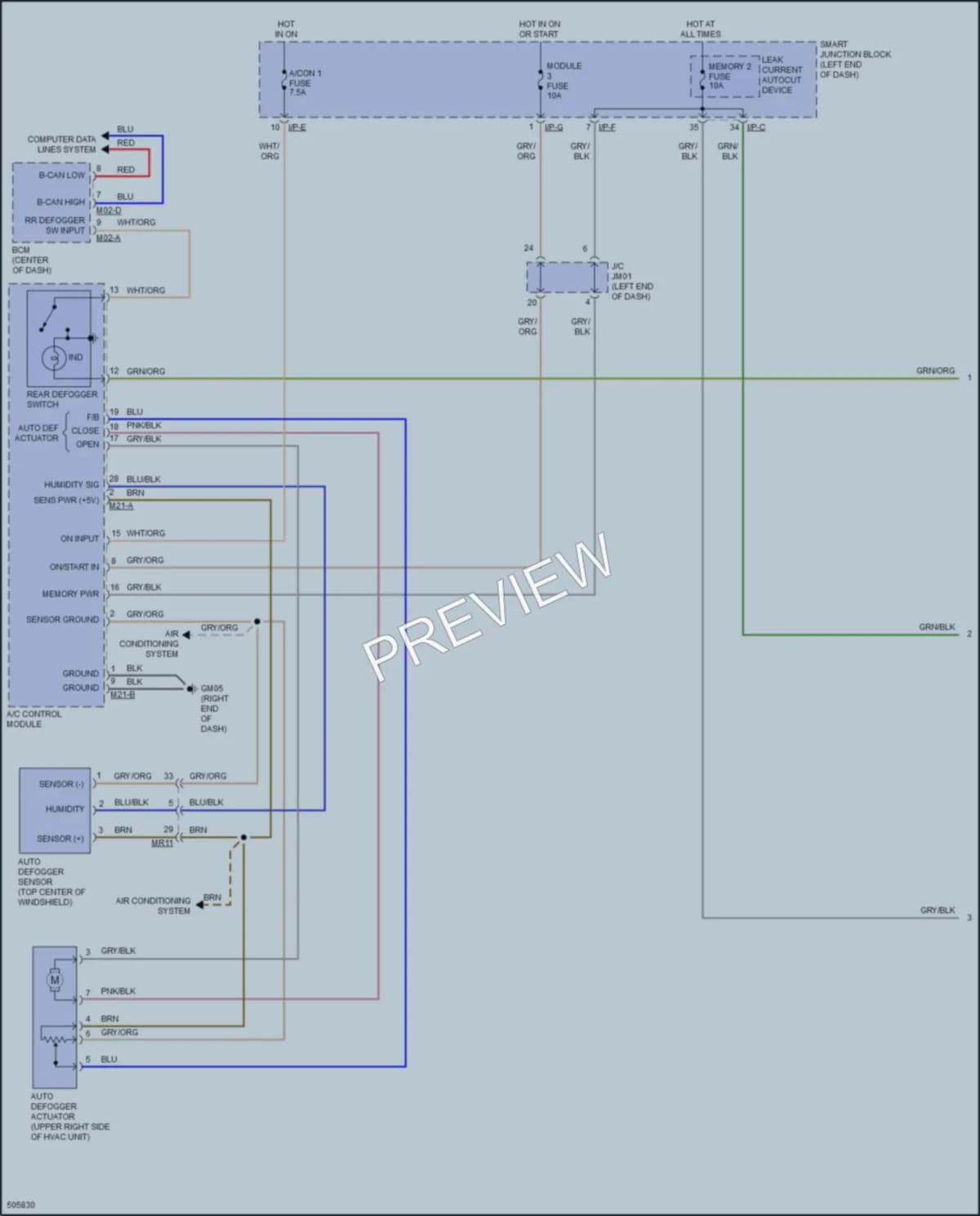 2016 Hyundai SantaFe Defoggers wiring diagram preview
