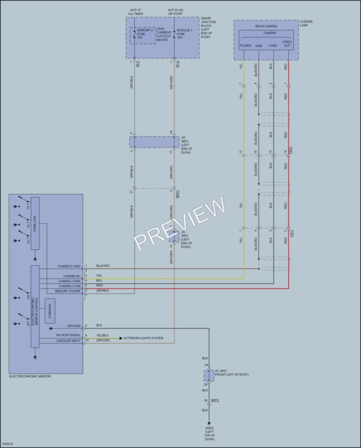 2016 Hyundai SantaFe Power Mirrors wiring diagram preview