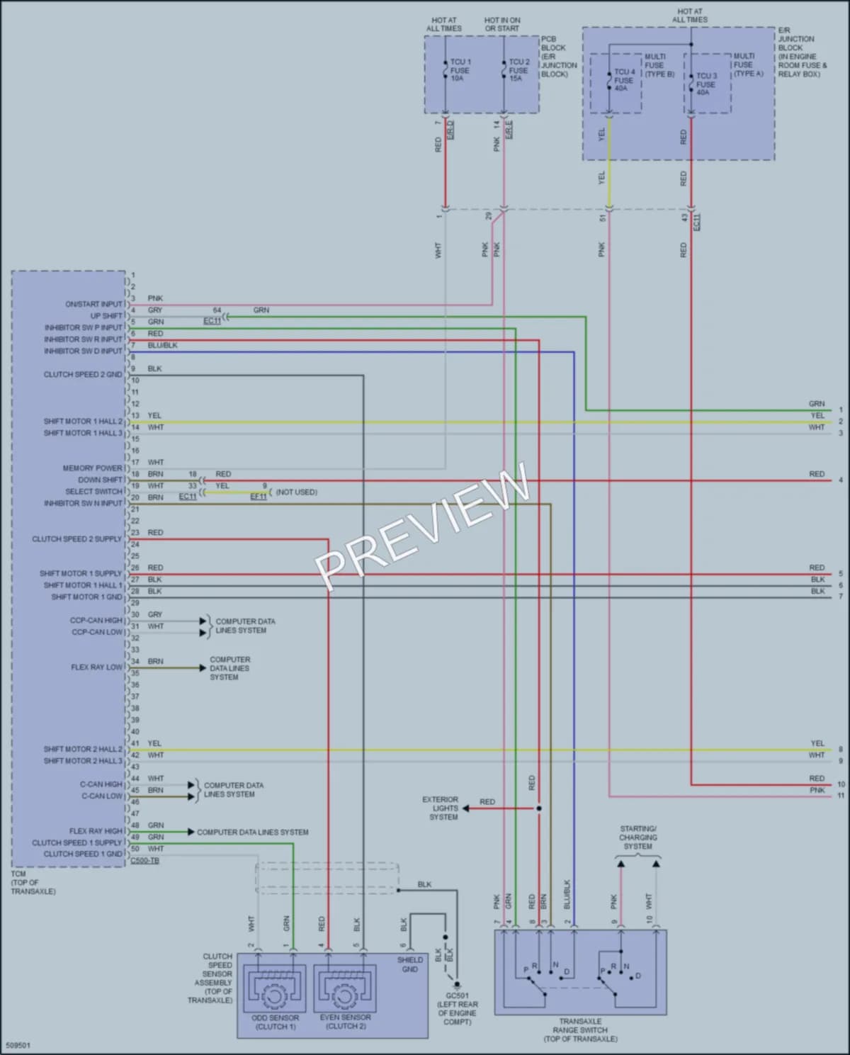 2016 Hyundai Sonata Transmission wiring diagram preview