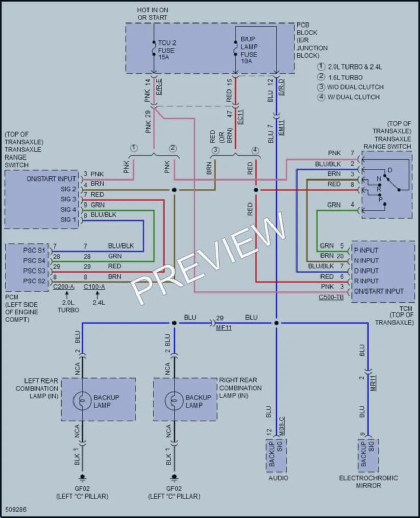 2016 Hyundai SonataHybrid Exterior Lights wiring diagram preview