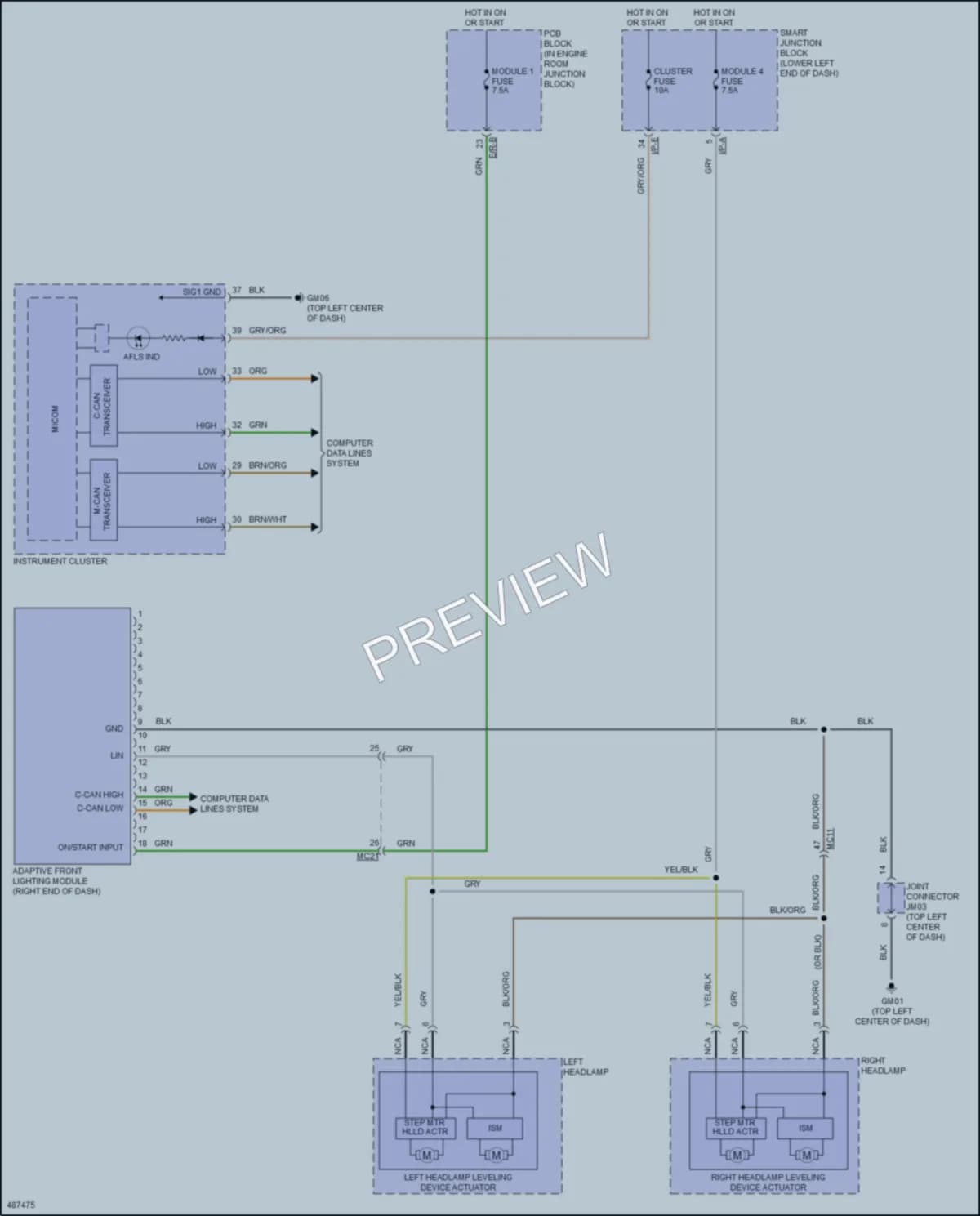 2016 Hyundai Tucson Headlights wiring diagram preview