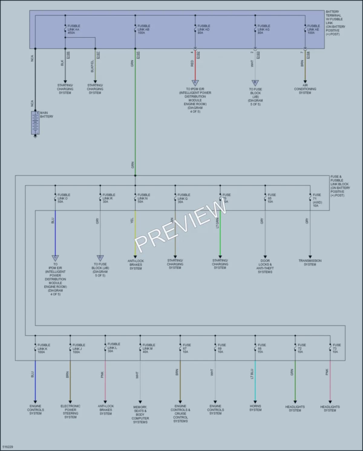 2016 Infiniti Q50 Power Distribution wiring diagram preview
