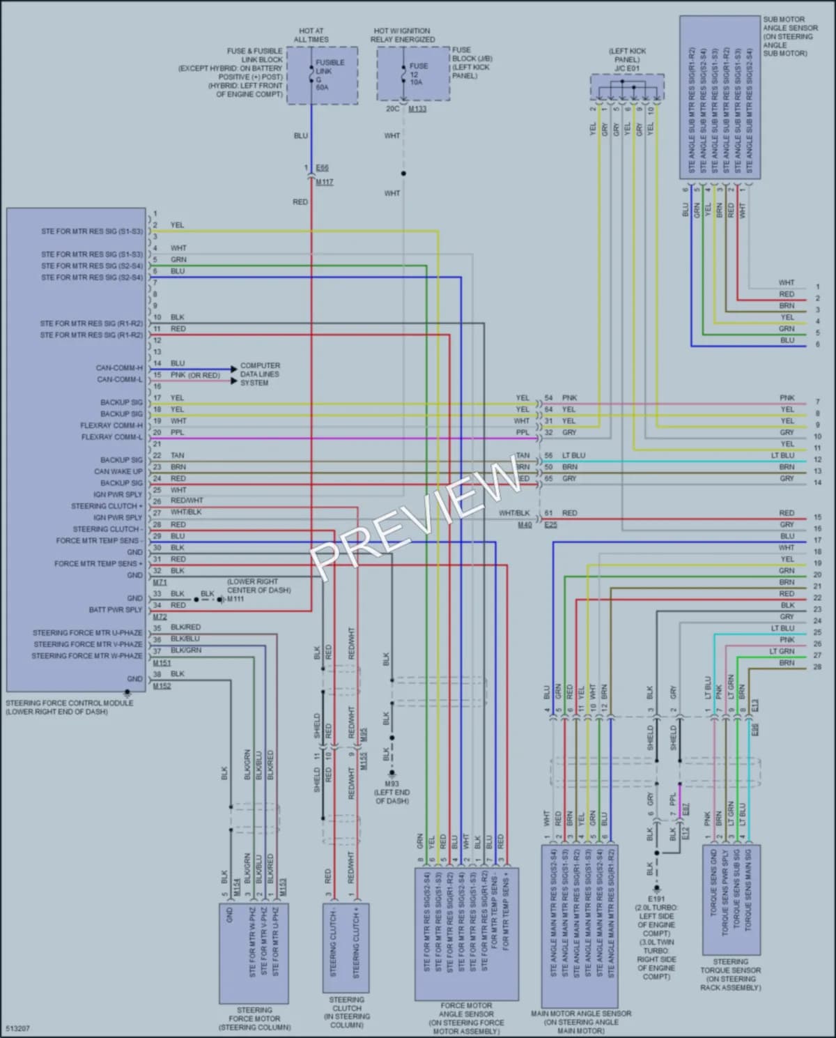 2016 Infiniti Q50Hybrid Electronic Power Steering wiring diagram preview