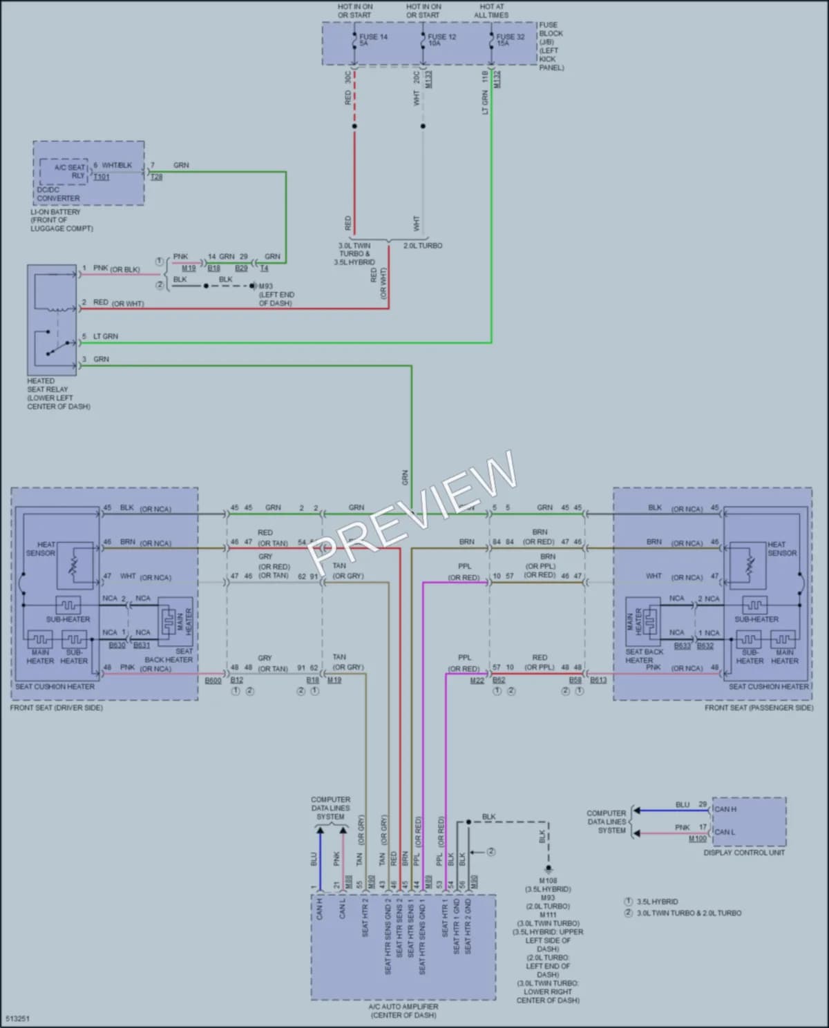 2016 Infiniti Q50Hybrid Power Seats wiring diagram preview