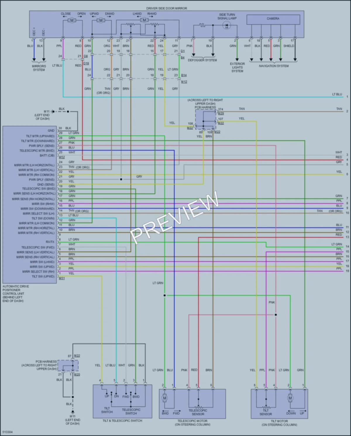 2016 Infiniti Q70Hybrid Memory Systems wiring diagram preview
