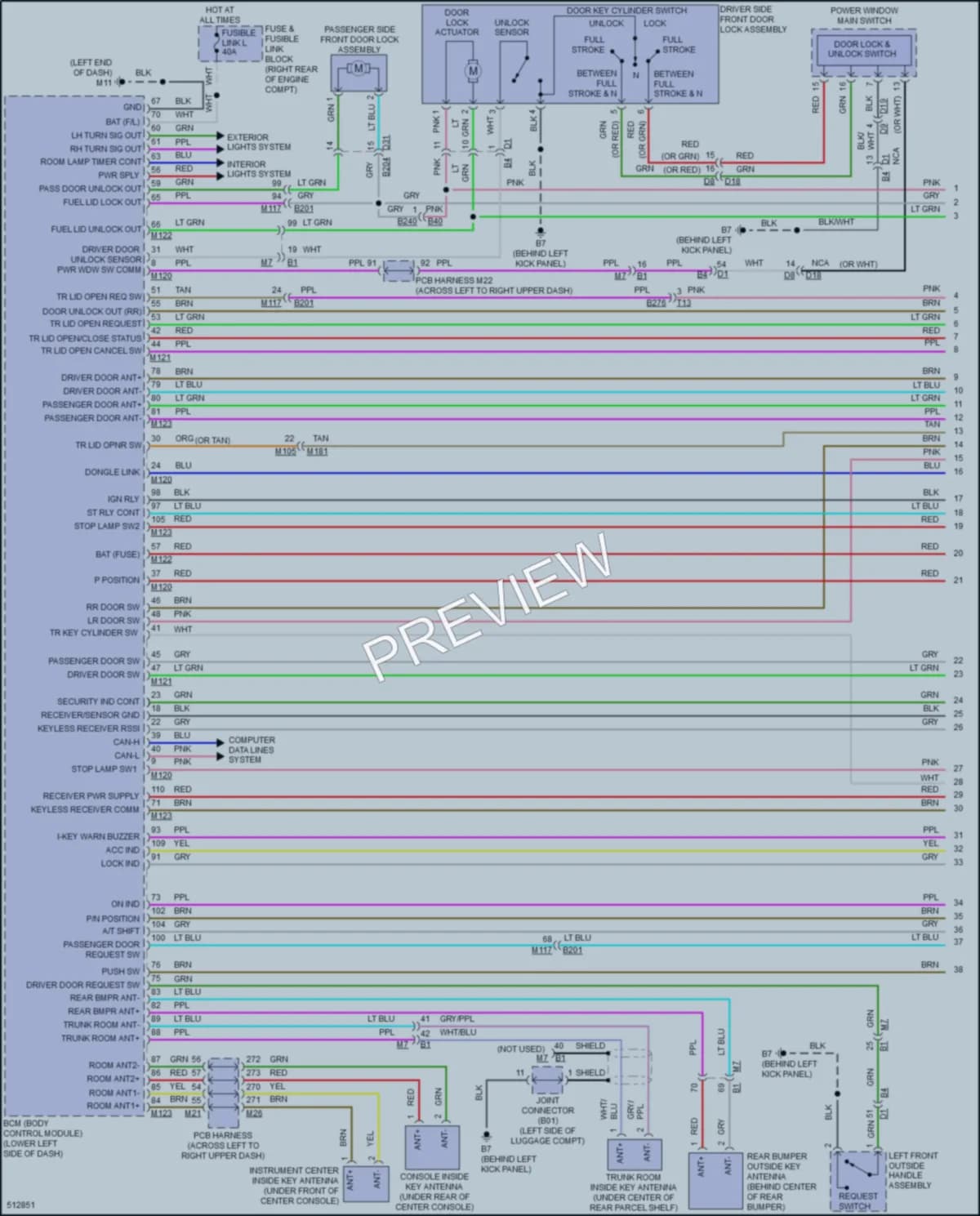 2016 Infiniti Q70L Anti Theft wiring diagram preview