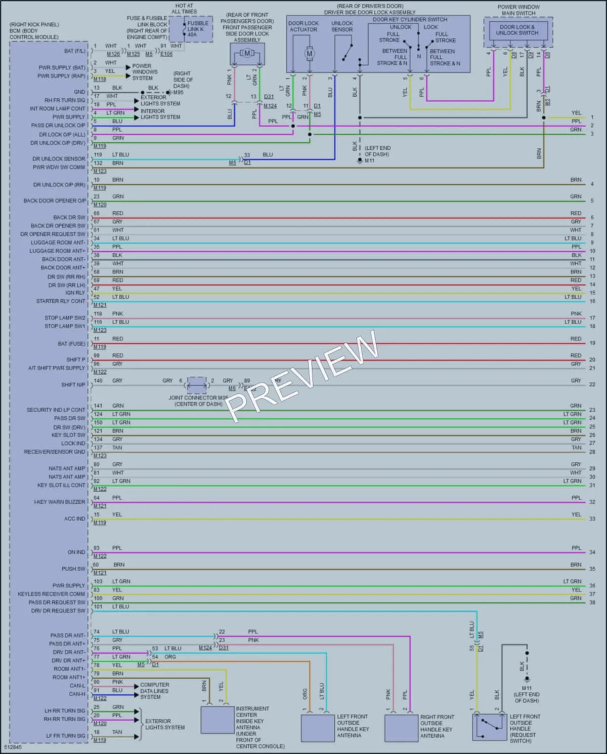 2016 Infiniti QX50 Anti Theft wiring diagram preview