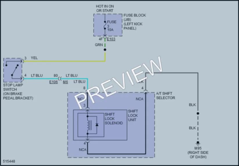 2016 Infiniti QX50 Shift Interlock wiring diagram preview