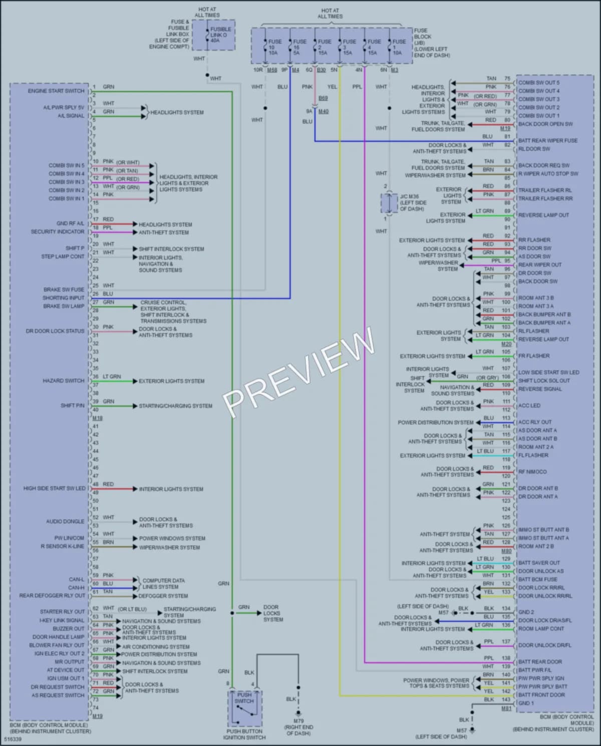 2016 Infiniti QX60 Body Control Modules wiring diagram preview