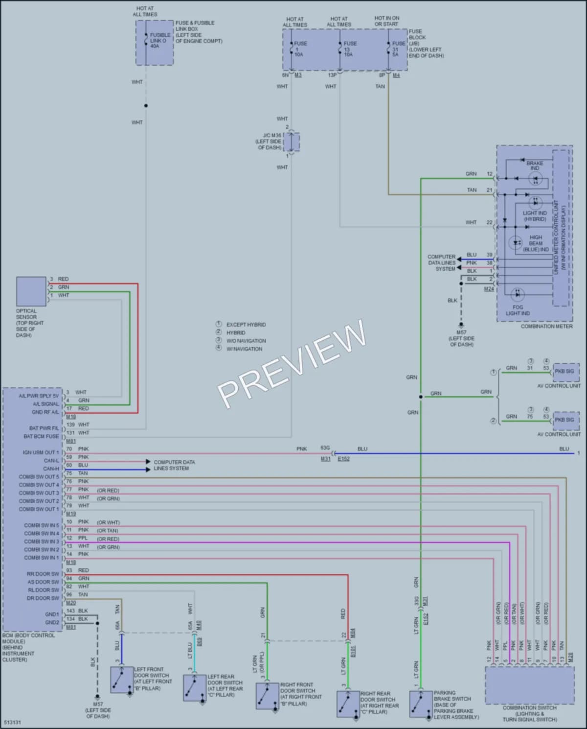 2016 Infiniti QX60 Headlights wiring diagram preview