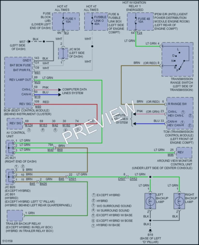 2016 Infiniti QX60Hybrid Exterior Lights wiring diagram preview