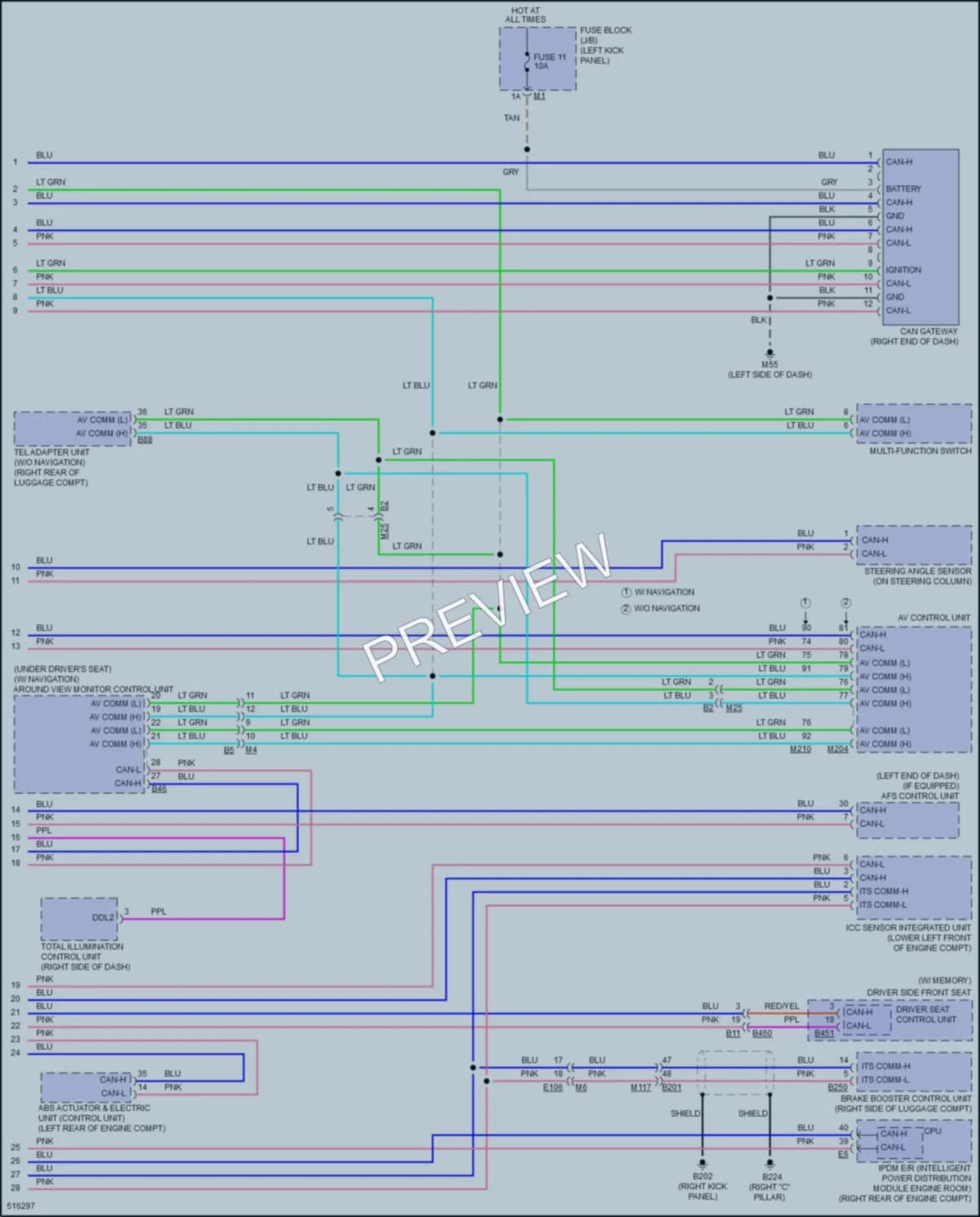 2016 Infiniti QX70 Computer Data Lines wiring diagram preview