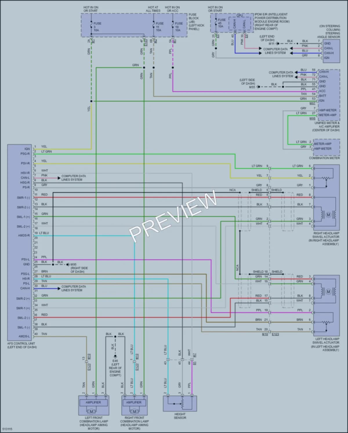 2016 Infiniti QX70 Headlights wiring diagram preview
