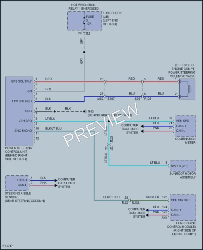 2016 Infiniti QX80 Electronic Power Steering wiring diagram preview