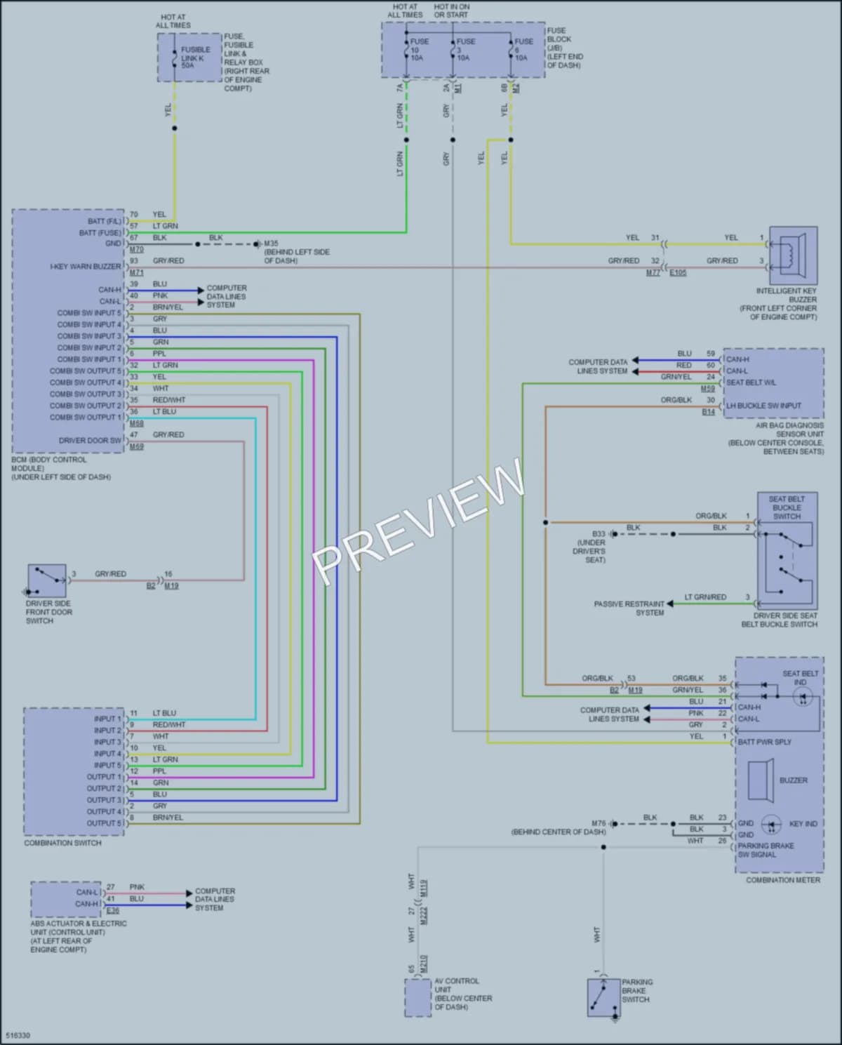 2016 Infiniti QX80 Warning Systems wiring diagram preview