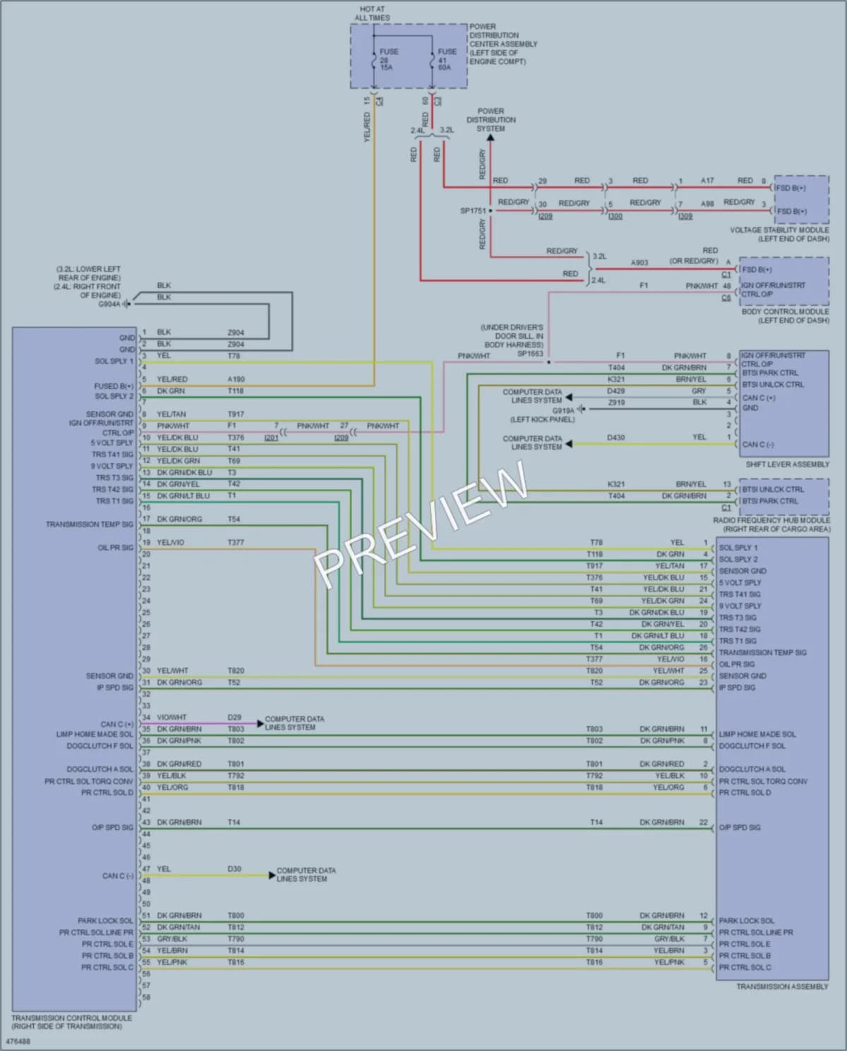 2016 Jeep Cherokee Transmission wiring diagram preview