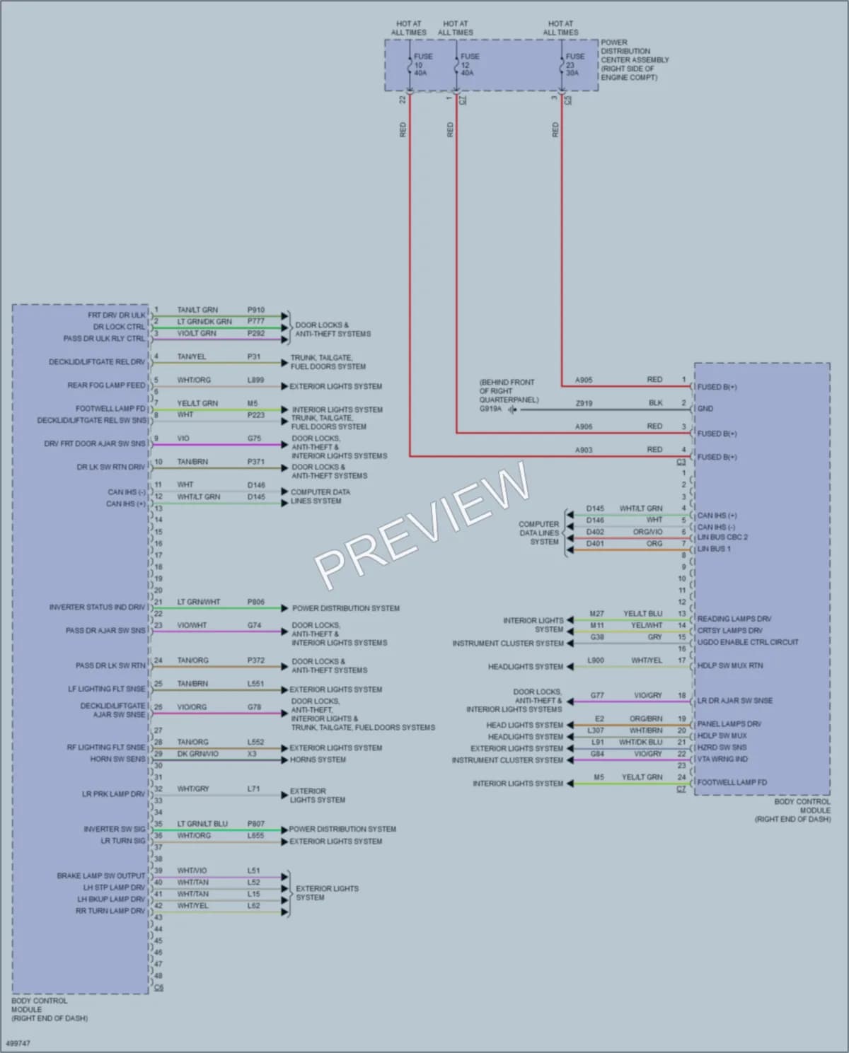 2016 Jeep GrandCherokee Body Control Modules wiring diagram preview