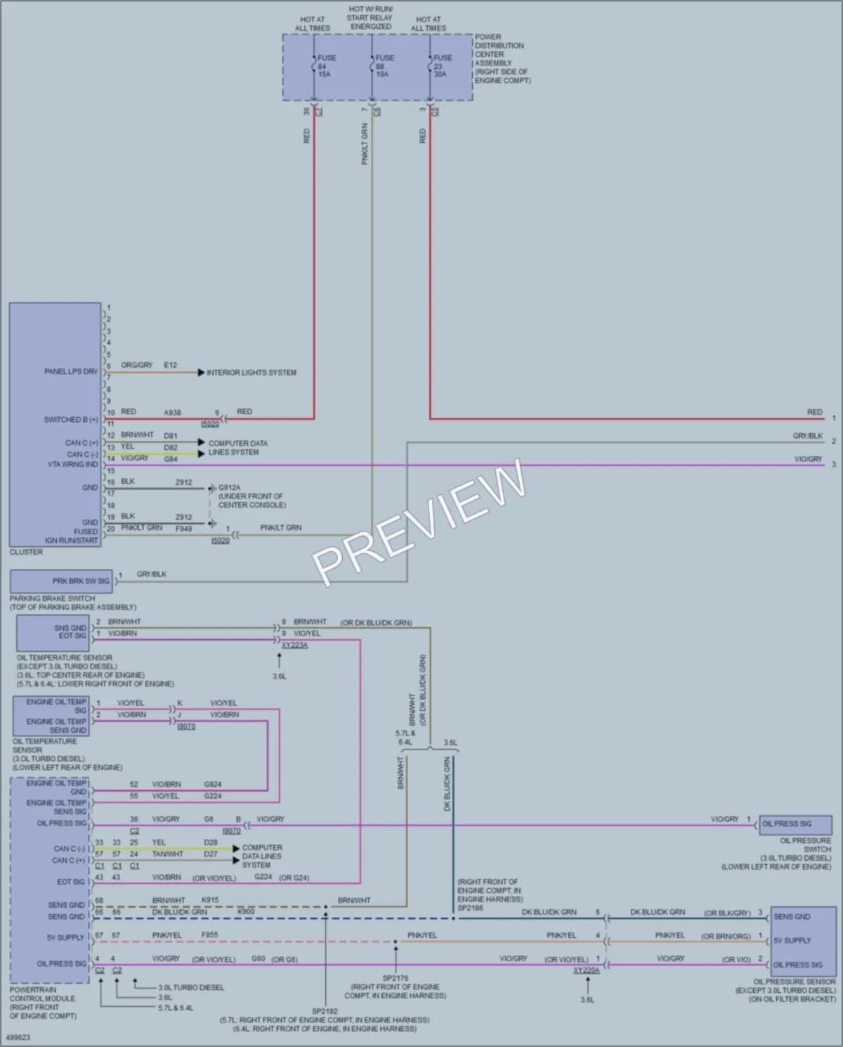 2016 Jeep GrandCherokee Instrument Cluster wiring diagram preview